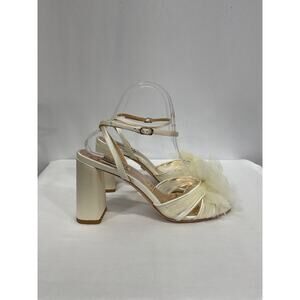 Badgley Mischka 'Tess' Tan Leather Heels Size 8